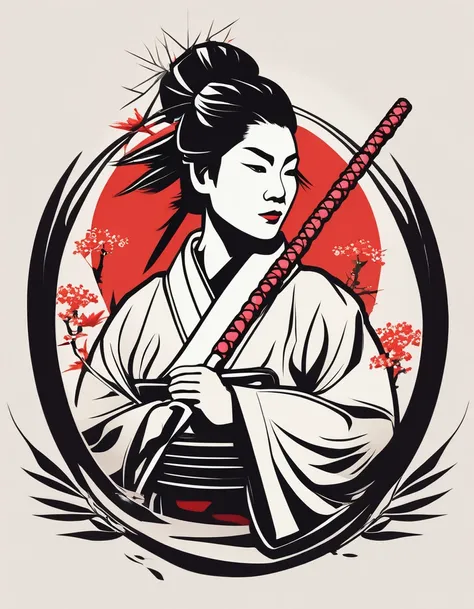 Luxury Japanese sushi restaurant logo mark

 A sushi chef dressed as a cool samurai makes delicious-looking Japanese sushi look very powerful,
 a design in which sushi is placed on the palm of ones hand

 A powerful design that makes you feel like a wind o...