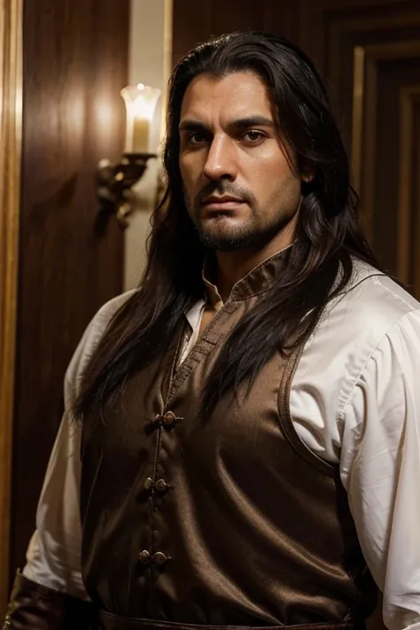 Zaur, leader of the House of Lords of the Tides, He is an imposing 37 year old man, with a presence that commands respect and attention. He is tall and muscular, standing out for its physical strength. Her long dark hair falls over her shoulders, framing a...