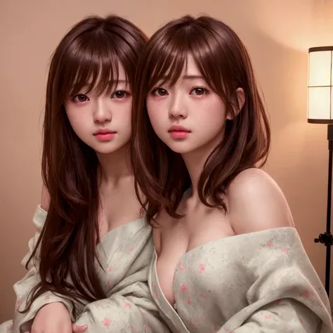 (8k、RAW Photos、Highest quality、masterpiece:1.2)、(Real、Photorealistic:1.4)、(Highly detailed 8K wallpapers)、(Professional Lighting、Cinematic lighting)、(18-year-old、Japanese、female、cute、Chiho、Sakimi-chan、Straight, shoulder-length brown hair:1.2)