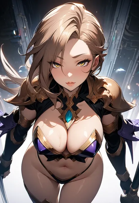 nsfw,masterpiece、High resolution 8k、Browsing Caution、Otherworld fantasy game characters,Bikini Armor,swordswoman,Sharp focus、Contrast lighting、Fine skin、 Highest quality、Ultra-high resolution、Ultra-high resolution、Detailed CG、、Standing woman、Slender figure...