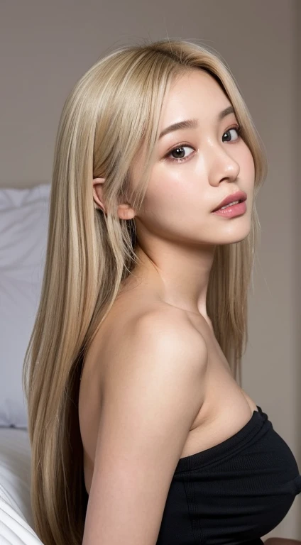 close-up of beautiful Japanese, Winry Rockbell is a female character Fullmetal Alchemist remake, Winry Rockbell is a Japanese mechanic and model, age 20 years old girl, youthful face, white skin body, perfect body, very rapunzel long hair, standard bright ...