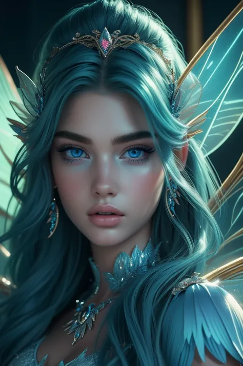 Megan Williams, ultra detailed face, detailed blue eyes, long hair, (((fairy, masterpiece, large wings)))