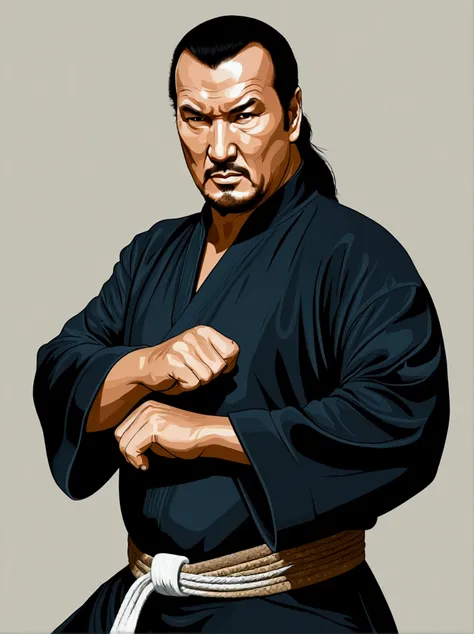 Steven Seagal martial arts art vector 