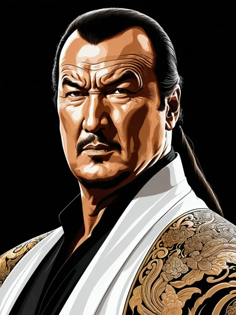 Steven Seagal martial arts art vector 