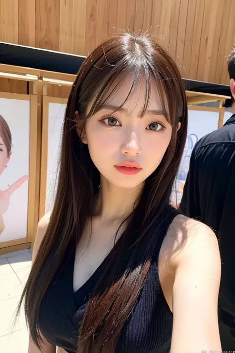 (masterpiece:1.3), (8k, Realistic, RAW Photos, Best image quality: 1.4), (Random Hairstyles:1.2)、Center of chest、(Highly detailed face)、Attention to detail、double eyelid、(Dark Eyes)、(Sharp focus:1.2)、Beautiful woman:1. Old woman、Chest-length hair、Highest q...