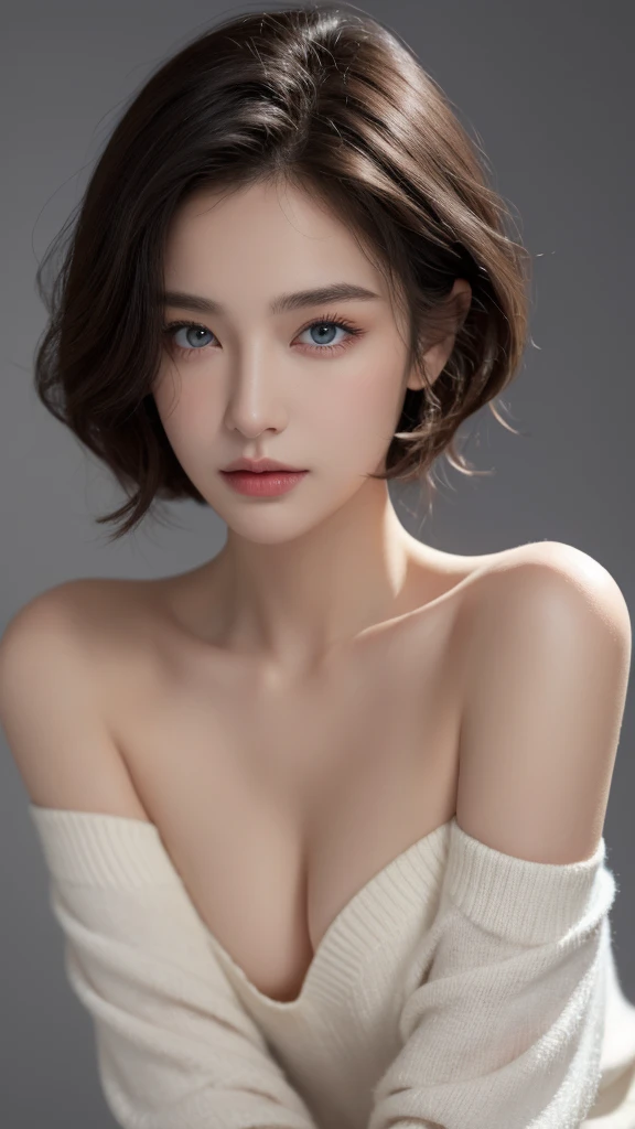 top quality、masterpiece、Super high resolution、(realistic:1.5)、original photo、skin tight black top:1.2, looking at viewer, movie lights, Perfect, soft light, high resolution skin:1.2, realistic skin texture, 30 year old mature woman、small face、natural makeu...