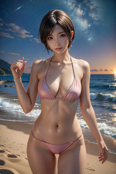 (masterpiece, 最high quality)
Yuffie Kisaragi,FF7, short hair,belly button,Brown eyes,Photorealistic,Ultra HD,high quality,masterpiece,Digital SLR,Detailed details,Intricate details,Anatomical basis,Depicted in detail,A detailed face,Realistic skin texture,...