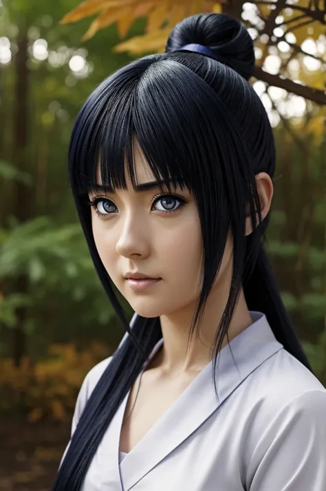 Hinata hyuga from the anime naruto in realistic mode 