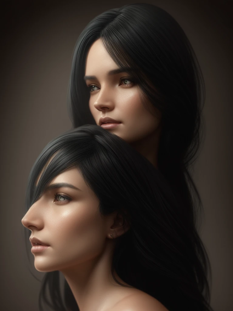 portrait of emb-rebecca with long black hair in fog, cinematic lighting, photorealistic, ornate, intricate, realistic, detailed, volumetric light and shadow intricate, elegant, highly detailed, digital painting, artstation, concept art, smooth, sharp focus...