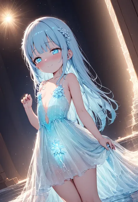 masterpiece, best quality, extremely detailed, (illustration, official art:1.1), 1 girl ,(((( light blue long hair)))), ,(((( light blue long hair)))),light blue hair, , long hair ((blush)) , cute face, masterpiece, best quality,(((((a very delicate and be...