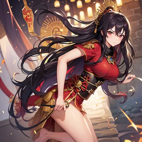 The female version of Oda Nobunaga、One girl, Sengoku Warlords、Sexy pose、