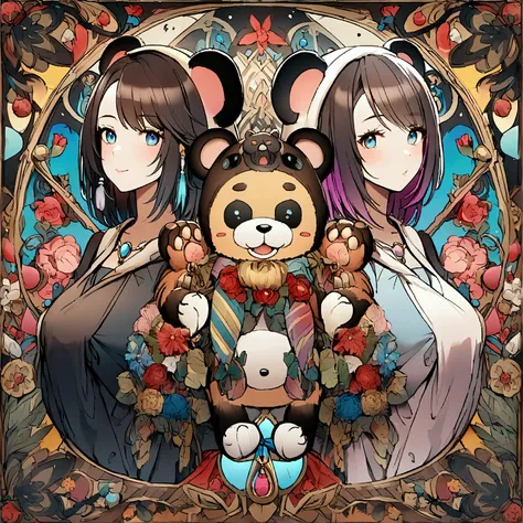 Kumakuma Bear Bear、Yuna、Bear costume、Black Haired Girl、Bear paw、Polar bear version、Black bear version、Adventurer、Bloody Bear（Bloody Bear）