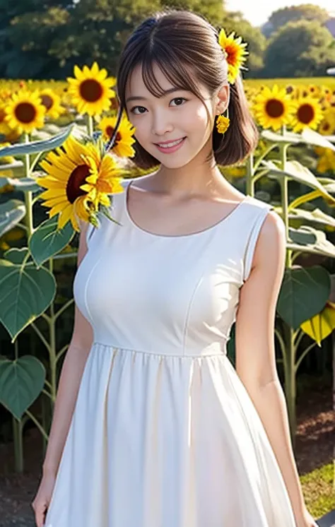 Highest image quality, outstanding details, ultra-high resolution, (realism: 1.4), ((close up:0.75)), highly condensed 1 Japanese lady, beautiful and a delicate face, smile, perfect proportion, (stand up straight, chubby:0.2, small breasts), (cloths color ...