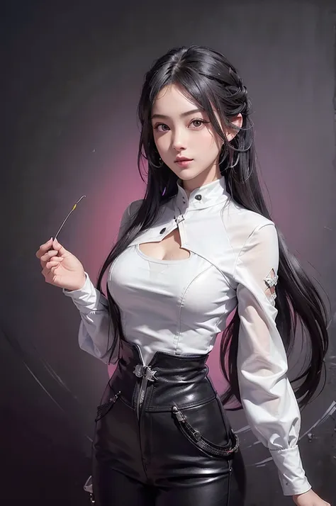 (((Highly detailed CG unit 8K wallpaper:1.2, masterpiece, High resolution:1.2, Highest quality:1.2, Tabletop))), ((Very beautiful woman, Put your hands in your pockets:1.8, Grunge Fashion:1.2, wear a blouson:1.2, Wearing black leather pants, Putting on you...