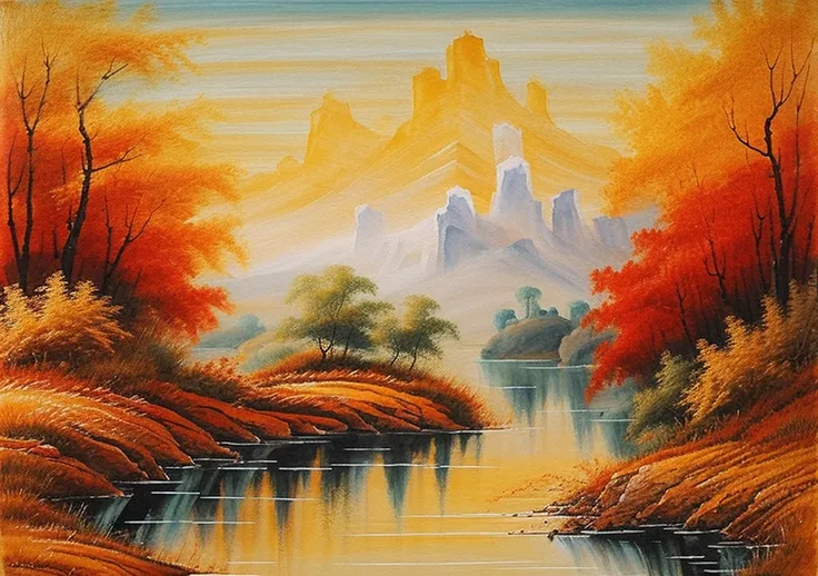 best quality,nobody,landscape painting，Light color