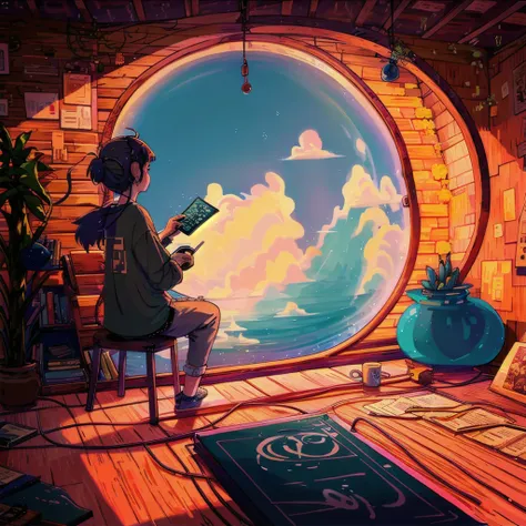 lofi chill illustration