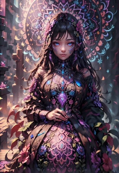 an extremely psychedelic portrait of a healer, surreal, LSD, face, detailed, intricate, elegant, agile, highly detailed, digital painting, art station, concept art, smooth, sharp focus, illustration