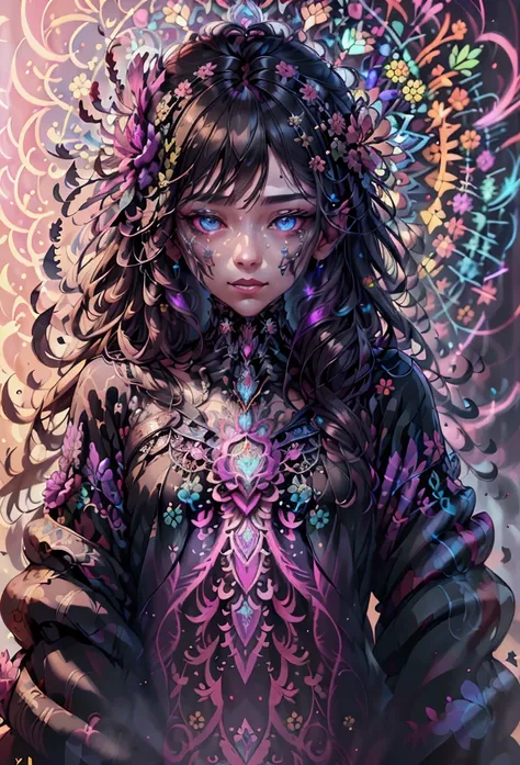 an extremely psychedelic portrait of a healer, surreal, LSD, face, detailed, intricate, elegant, agile, highly detailed, digital painting, art station, concept art, smooth, sharp focus, illustration