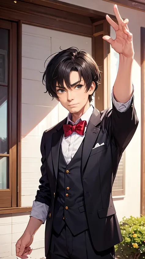  Abraham Lincoln as a cute anime school boy romance novel character.