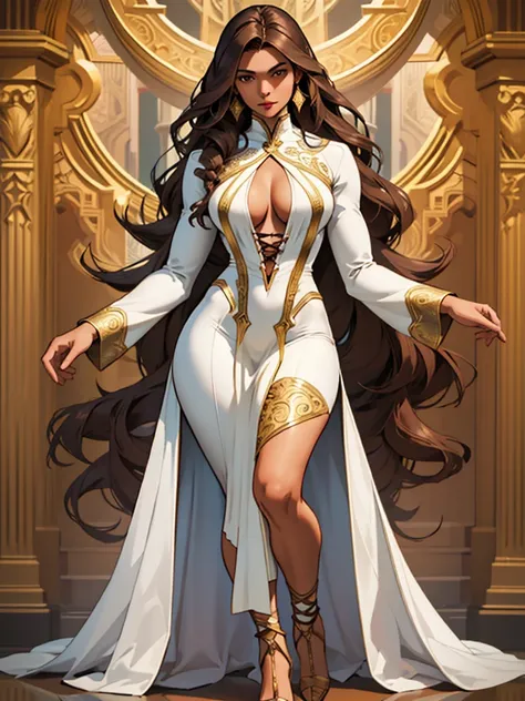 ((best quality)), ((4k)), ((highres)), ((masterpiece:1.2)). ((detailed)), ((ultra realistic)), ((intricate details)), ((full body picture)), ((character design sheet)), a full body picture of a beautifull hispanic female, hispanic woman, dark olive skin, h...