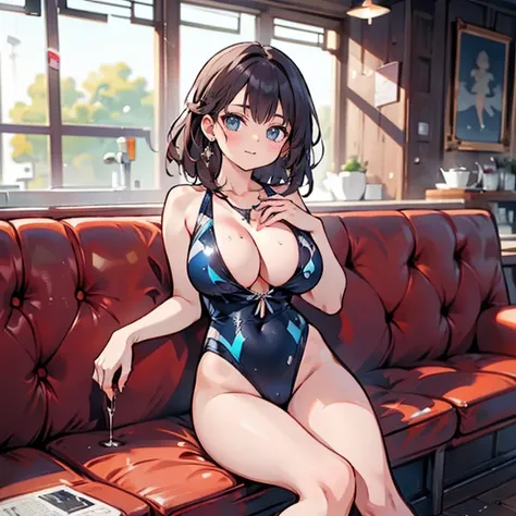 anime kawaii sexy perfect slim sensual body large breast and huge thighs, an intricate and highly detailed illustration of anime...