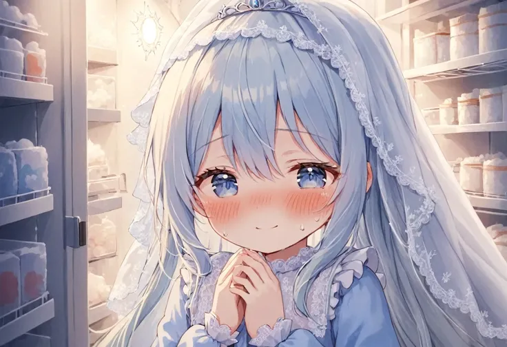 masterpiece, best quality, extremely detailed, (illustration, official art:1.1), 1 girl ,(((( light blue long hair)))), ,(((( light blue long hair)))),light blue hair, , long hair ((blush)) , cute face, masterpiece, best quality,(((((a very delicate and be...