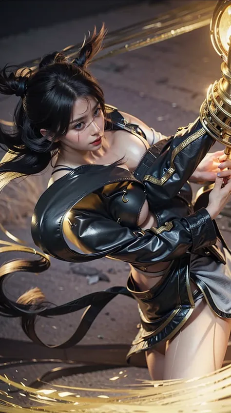 a close up of a girl (mobile legends character detailed black hair, big booobs ,  shadowbringers cinematic, 4 k detail fantasy, a beautiful fantasy empress, game cg, xianxia fantasy, xianxia hero, 2. 5 d cgi anime fantasy artwork, cinematic goddess close s...