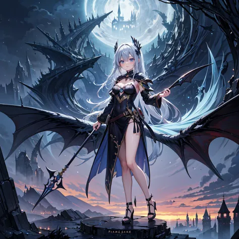 (Full body), solo, 1 beautiful girl wearing fantasy clothes, posing, in the fantasy landcape, stunning fantasy landcape background