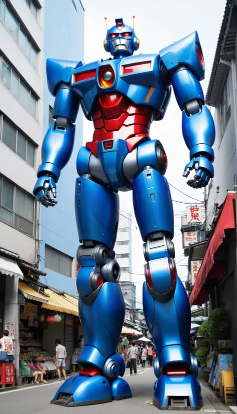 Giant Robot、Giant Robo、Blue body, red chest mark