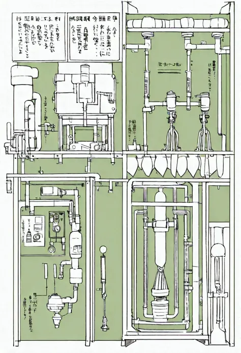 Work clothes for men　Liquid nitrogen plant inspection work　Work Diagram