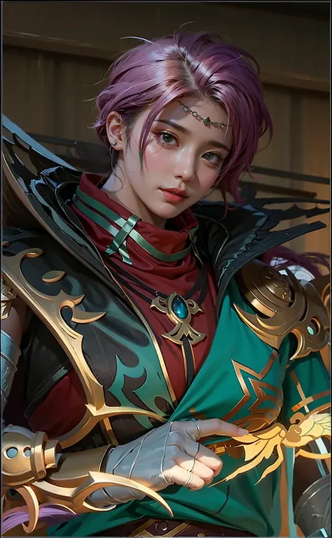 a close up of a girl(vexana) , green hair , big booobs ,  shadowbringers cinematic, 4 k detail fantasy, a beautiful fantasy empress, game cg, xianxia fantasy, xianxia hero, 2. 5 d cgi anime fantasy artwork, cinematic goddess close shot, ruan jia and artger...