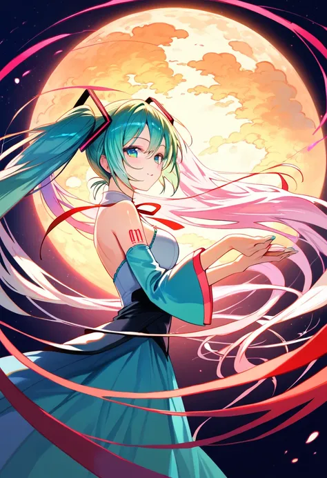 hatsune miku ,(((best quality))), (((ultra detailed))), (((high resolution))), (((8k unity wallpapers))), ((illustration)), ((ex...