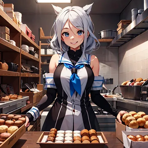 umikaze_kantaicollection
,(masterpiece:1.4),(best quality:1.4), (high quality:1.4),(hyper detailed:1.4),(exquisite:1.4), art CG,8K,1girl solo,full body,(happy smile:1.4),
Eating Donut,kitchen


