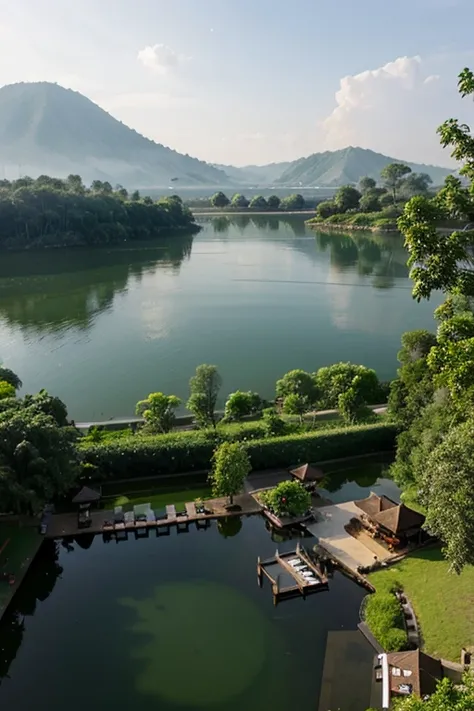 Restaurants lake, indonesian