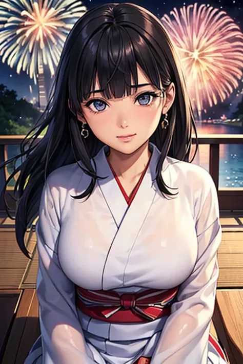 #Basics A girl is posing for a photo, animeのかわいい女の子,  ((One Girl)), (((Baby Face:1.2)) + ((cute:1.3))), 
break 

#Clothing Accessories 
(((Blue and white)yukata) : Morning glory pattern + the skirt is long + Red belt + Long sleeve + Wide sleeves), 
((Red e...