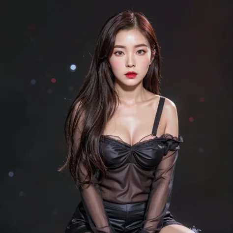 Irene, (best quality, Ultra-detailed), (realistic:1.37), beautiful and detailed face, ultra-realistic texture, delicate face, delicate body, red lipstick, long-lasting colors. high definition, 8K.