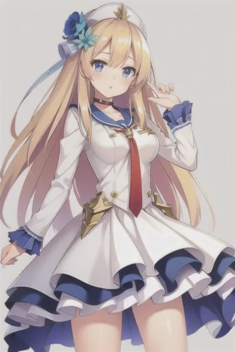 saratoga (warship girls r),((masterpiece)),(((best quality))),((ultra-detailed)),((illustration)),((disheveled hair)),((frilld))...