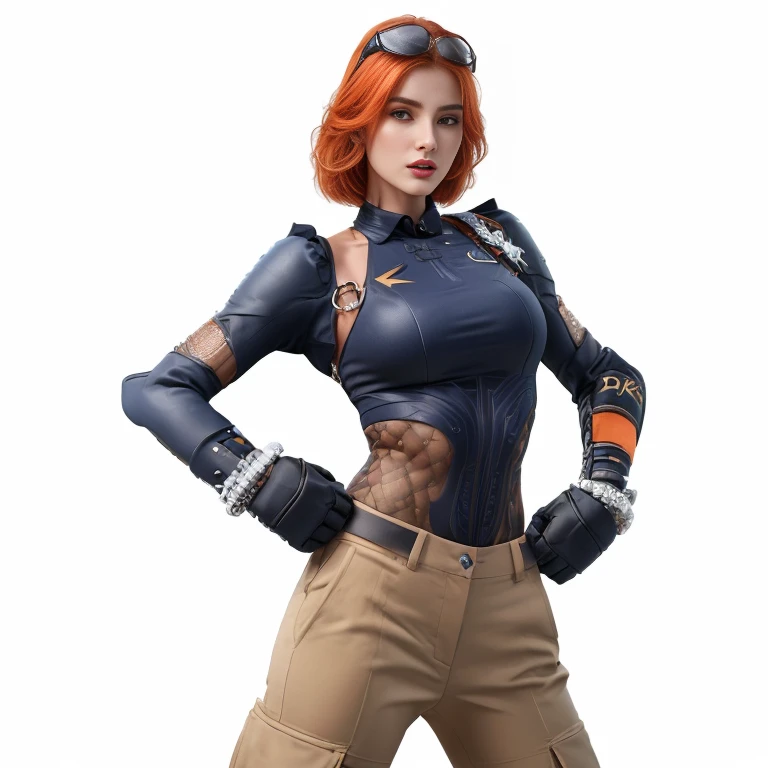 ((Best quality, 8K, Masterpiece :1.3)),BeautIful Women，big breasts beautiful：1.3，Slender abs：1.1，Super detailed face，true hair color, orange hair, red hair, Highly detailed lips, perfect figure beautiful woman:1.4, Slim abs:1.2, Highly detailed facial and ...