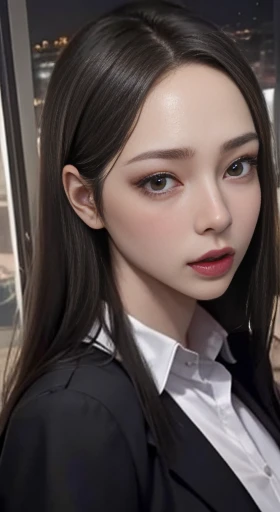 detailed background、knowledgeable person、detailed face、Beautiful girl with realistic black eyes, pale skin, medium length black hair,,, perfect face, perfect eyes,Sweat,vapor,Lower school year、very detailed, comprehensive movie, digital painting, 8K, cinem...