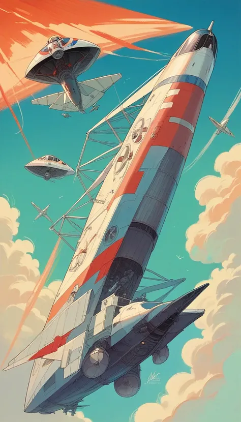 High resolution, masterpiece, High detail, Very detailed, Ultra high definition, realism, Retro-future,retrofuturism, airship