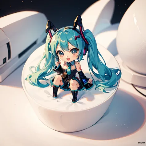  (chibi:1.5), Bunny girl, Hatsune Miku, full body, 1girl, Big Eyes, (masterpiece), highest quality