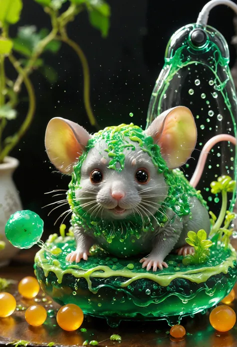 imagine a unique scenario，the mouse turns into slippery green slime。despite its unusual appearance，but the mouse retains all its...