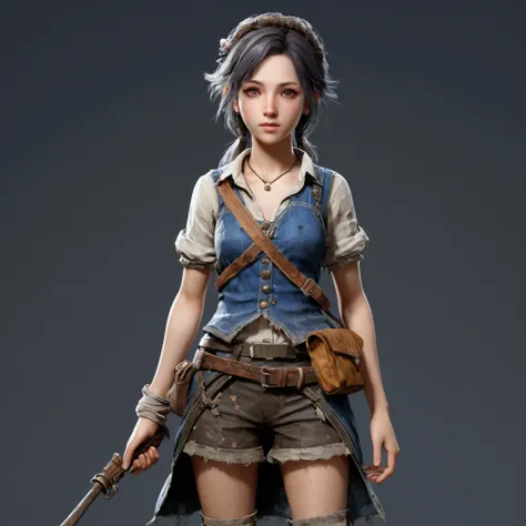 ragged girl,Game characters,Full-body character images,Game charactersสยองขวัญ