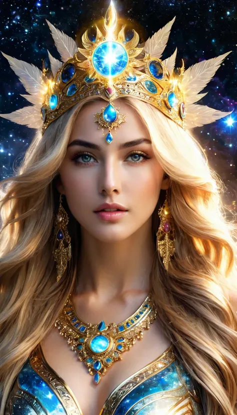 (highest quality,high resolution,masterpiece:1.2),very detailed,(realistic,realistic,realistic:1.37)(cosmic love goddess:1.1,bea...