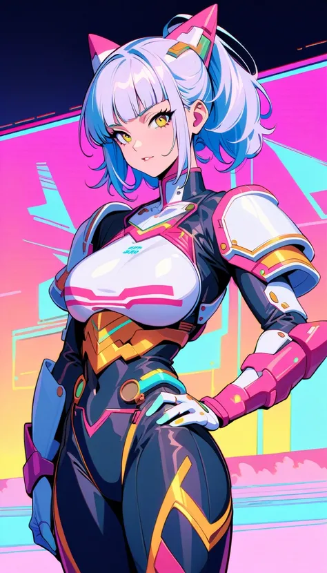 ((best quality)) , ((masterpiece)) , (detailed)，Pyrogravure of a masterpiece, Functional (Female Ifrit:1.2) in a Oriental setting, dressed in armor, Sharp and in focus, Proud,vaporwave style. retro aesthetic, cyberpunk, vibrant, neon colors, vintage 80s an...