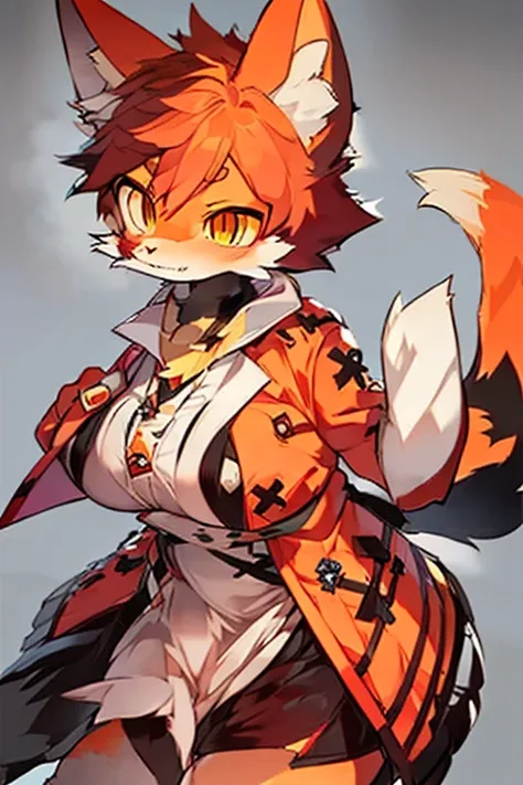 fox girl, orange hair