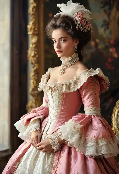 in the mid-16th century, the neckline disappeared and raised collars appeared. shoes and fluffy skirts are in fashion; real fash...