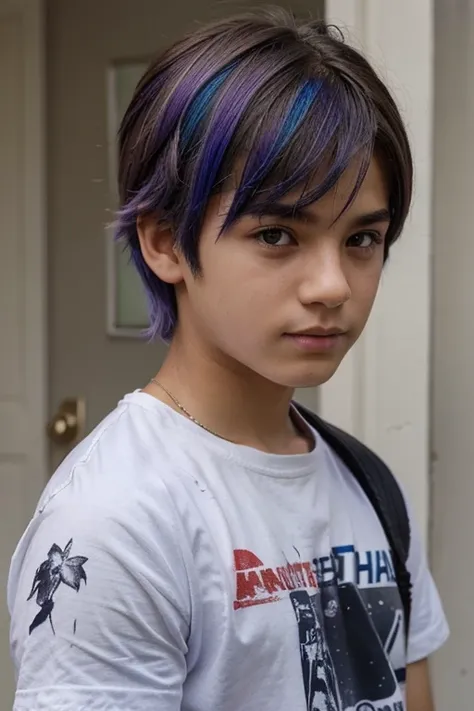 boy with pretty painted hair