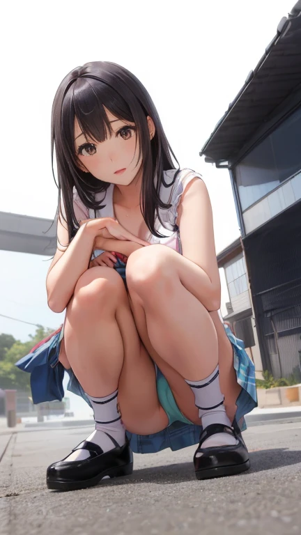 There is a woman sitting on the ground holding a toy, aya takano, aya takano color style, Sana Takeda, realistic Young Gravure Idol, Young and cute gravure idol, aoshima Chiho, Young Sensual Gravure Idol, Asuka, Ayaka, Chiho, Young Japanese girl, Young Gra...