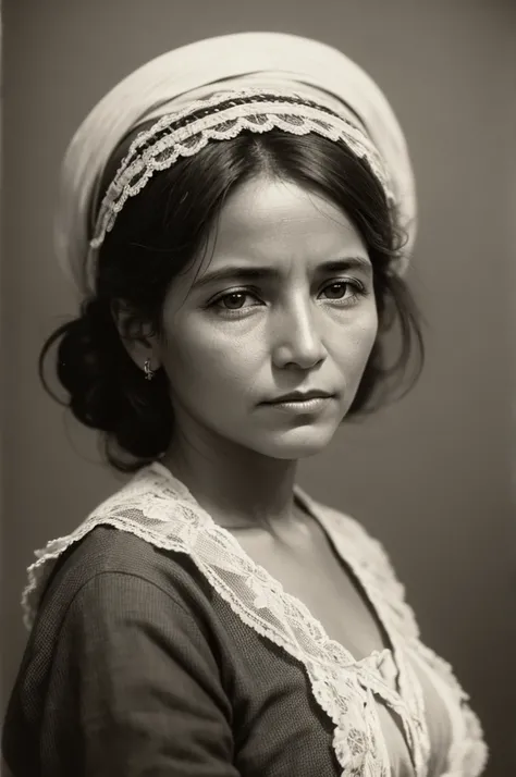 Portrait of a simple woman, Brazilian, southern Brazil, aged 50, dated 1910s.